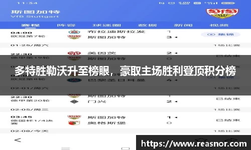 多特胜勒沃升至榜眼，豪取主场胜利登顶积分榜