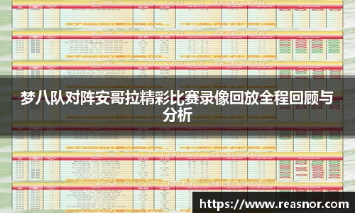 梦八队对阵安哥拉精彩比赛录像回放全程回顾与分析